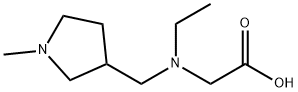 N-乙基-N-((1-甲基吡咯烷-3-基)甲基)甘氨酸 结构式