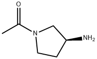 1-乙酰基-(3S)-3-氨基吡咯烷盐酸盐 结构式