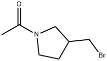 1-(3-(溴甲基)吡咯烷-1-基)乙酮 结构式