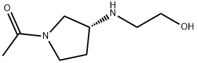 1-[(R)-3-(2-Hydroxy-ethylaMino)-pyrrolidin-1-yl]-ethanone 结构式