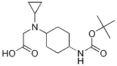 2-(((1R,4R)-4-((tert-butoxycarbonyl)aMino)cyclohexyl)(cyclopropyl)aMino)acetic acid 结构式