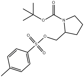 2-(Toluene-4-sulfonyloxyMethyl)-pyrrolidine-1-carboxylic acid tert-butyl ester 结构式
