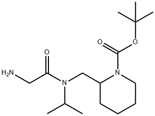 2-{[(2-AMino-acetyl)-isopropyl-aMino]-Methyl}-piperidine-1-carboxylic acid tert-butyl ester 结构式