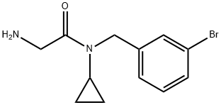 2-AMino-N-(3-broMo-benzyl)-N-cyclopropyl-acetaMide 结构式