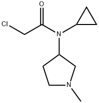 2-Chloro-N-cyclopropyl-N-(1-Methyl-pyrrolidin-3-yl)-acetaMide 结构式