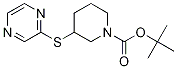 3-(Pyrazin-2-ylsulfanyl)-piperidine
-1-carboxylic acid tert-butyl ester 结构式