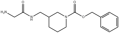 3-[(2-AMino-acetylaMino)-Methyl]-piperidine-1-carboxylic acid benzyl ester 结构式