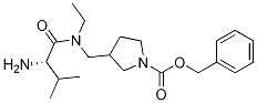 3-{[((S)-2-AMino-3-Methyl-butyryl)-ethyl-aMino]-Methyl}-pyrrolidine-1-carboxylic acid benzyl ester 结构式