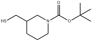 3-MercaptoMethyl-piperidine-1-carboxylic acid tert-butyl ester 结构式