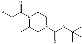 4-(2-氯-乙酰基)-3-甲基-哌嗪-1-羧酸叔丁酯 结构式