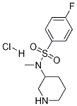 4-氟-N-甲基-N-哌啶-3-基-苯磺酰胺盐酸盐 结构式