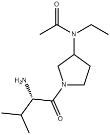 N-[1-((S)-2-AMino-3-Methyl-butyryl)-pyrrolidin-3-yl]-N-ethyl-acetaMide 结构式