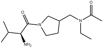 N-[1-((S)-2-AMino-3-Methyl-butyryl)-pyrrolidin-3-ylMethyl]-N-ethyl-acetaMide 结构式