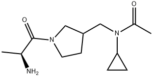 N-[1-((S)-2-AMino-propionyl)-pyrrolidin-3-ylMethyl]-N-cyclopropyl-acetaMide 结构式