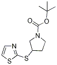 3-(Thiazol-2-ylsulfanyl)-pyrrolidine-1-carboxylic acid tert-butyl ester 结构式