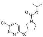 (S)-3-(6-Chloro-pyridazin-3-ylsulfa
nyl)-pyrrolidine-1-carboxylic acid
tert-butyl ester 结构式