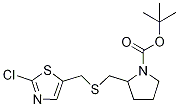 2-(2-Chloro-thiazol-5-ylMethylsulfa
nylMethyl)-pyrrolidine-1-carboxylic
acid tert-butyl ester 结构式