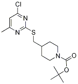 4-(4-Chloro-6-Methyl-pyriMidin-2-yl
sulfanylMethyl)-piperidine-1-carbox
ylic acid tert-butyl ester 结构式