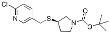 (R)-3-(6-Chloro-pyridin-3-ylMethyls
ulfanyl)-pyrrolidine-1-carboxylic a
cid tert-butyl ester 结构式