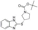 (S)-3-(1H-BenzoiMidazol-2-ylsulfany
l)-pyrrolidine-1-carboxylic acid te
rt-butyl ester 结构式