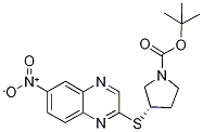 (S)-3-(6-Nitro-quinoxalin-2-ylsulfa
nyl)-pyrrolidine-1-carboxylic acid
tert-butyl ester 结构式