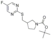 3-(5-Fluoro-pyriMidin-2-ylsulfanylM
ethyl)-pyrrolidine-1-carboxylic aci
d tert-butyl ester 结构式