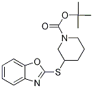 3-(Benzooxazol-2-ylsulfanyl)-piperi
dine-1-carboxylic acid tert-butyl e
ster 结构式