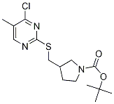 3-(4-Chloro-5-Methyl-pyriMidin-2-yl
sulfanylMethyl)-pyrrolidine-1-carbo
xylic acid tert-butyl ester 结构式