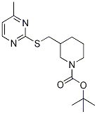 3-(4-Methyl-pyriMidin-2-ylsulfanylM
ethyl)-piperidine-1-carboxylic acid
tert-butyl ester 结构式