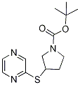 3-(Pyrazin-2-ylsulfanyl)-pyrrolidin
e-1-carboxylic acid tert-butyl este
r 结构式