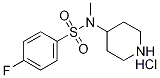 4-氟-N-甲基-N-哌啶-4-基-苯磺酰胺盐酸盐 结构式