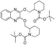 2-((2-((1-(叔丁氧基羰基)哌啶-2-基)甲氧基)喹喔啉-3-基氧基)甲基)哌啶-1-甲酸叔丁酯 结构式