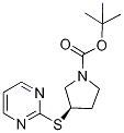 (R)-3-(PyriMidin-2-ylsulfanyl)-pyrr
olidine-1-carboxylic acid tert-buty
l ester 结构式