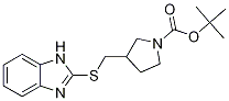 3-(1H-BenzoiMidazol-2-ylsulfanylMet
hyl)-pyrrolidine-1-carboxylic acid
tert-butyl ester 结构式