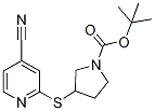 3-(4-Cyano-pyridin-2-ylsulfanyl)-py
rrolidine-1-carboxylic acid tert-bu
tyl ester 结构式