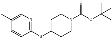 4-(5-Methyl-pyridin-2-ylsulfanyl)-p
iperidine-1-carboxylic acid tert-bu
tyl ester 结构式