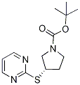 (S)-3-(PyriMidin-2-ylsulfanyl)-pyrr
olidine-1-carboxylic acid tert-buty
l ester 结构式