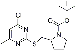 2-(4-Chloro-6-Methyl-pyriMidin-2-yl
sulfanylMethyl)-pyrrolidine-1-carbo
xylic acid tert-butyl ester 结构式