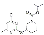 3-(4-Chloro-6-Methyl-pyriMidin-2-yl
sulfanyl)-piperidine-1-carboxylic a
cid tert-butyl ester 结构式