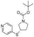 (S)-3-(Pyridin-4-ylsulfanyl)-pyrrolidine-1-carboxylic acid tert-butyl ester 结构式