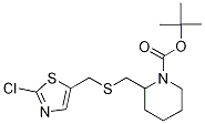 2-(2-Chloro-thiazol-5-ylMethylsulfa
nylMethyl)-piperidine-1-carboxylic
acid tert-butyl ester 结构式