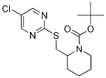 2-(5-Chloro-pyriMidin-2-ylsulfanylM
ethyl)-piperidine-1-carboxylic acid
tert-butyl ester 结构式