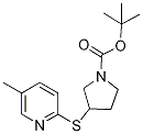 3-(5-Methyl-pyridin-2-ylsulfanyl)-p
yrrolidine-1-carboxylic acid tert-b
utyl ester 结构式