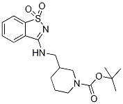 3-[(1,1-二氧代-1H-1LAMBDA*6*-苯并[D〕异噻唑-3-基氨基)-甲基]-哌啶-1-羧酸叔丁基酯 结构式