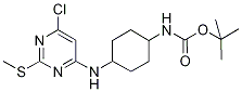 v[4-(6-Chloro-2-Methylsulfanyl-pyriMidin-4-ylaMino)-cyclohexyl]-carbaMic acid tert-butyl ester 结构式