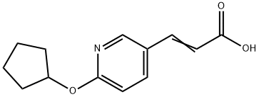 3-[6-(环戊氧基)-3-吡啶基)]丙烯酸 结构式