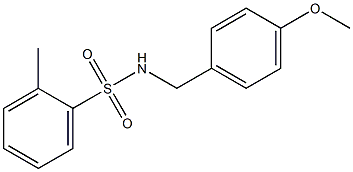 N-(4-甲氧基苄基)-2-甲基苯磺酰胺 结构式