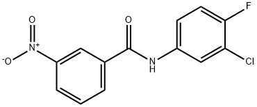 N-(3-氯-4-氟苯)-3-硝基苯甲酰胺 结构式