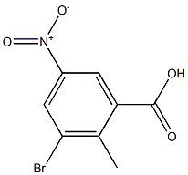 3-溴-5-硝基-2-甲基苯甲酸 结构式