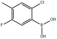 2-Chloro-5-fluoro-4-methylphenylboronic acid 结构式